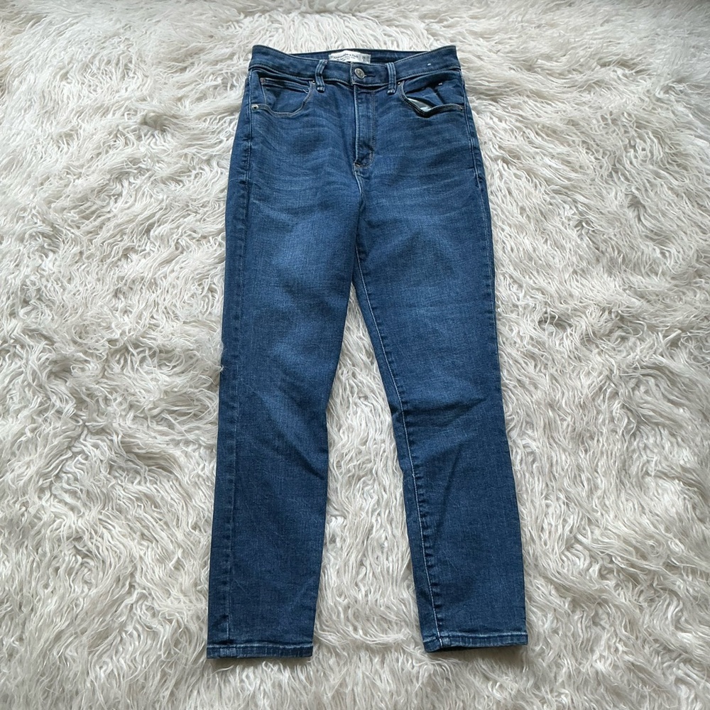 Abercrombie‎ Curve Love The Super Skinny Ankle High Rise Jeans